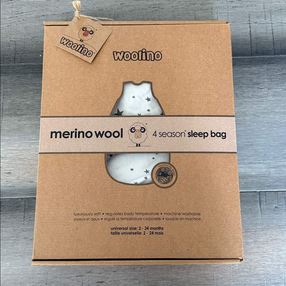 Woolino Stars Sleep Sack 2-24 mos, 4-season
